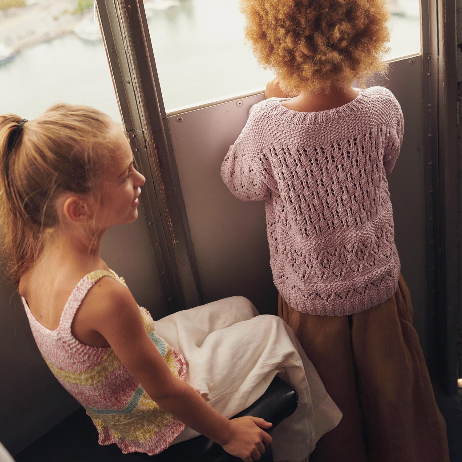 Patroon breien haken kinderen jas lente zomer katia — gemaakt met Cotton 100% Meisjesvest Breipakket (2)