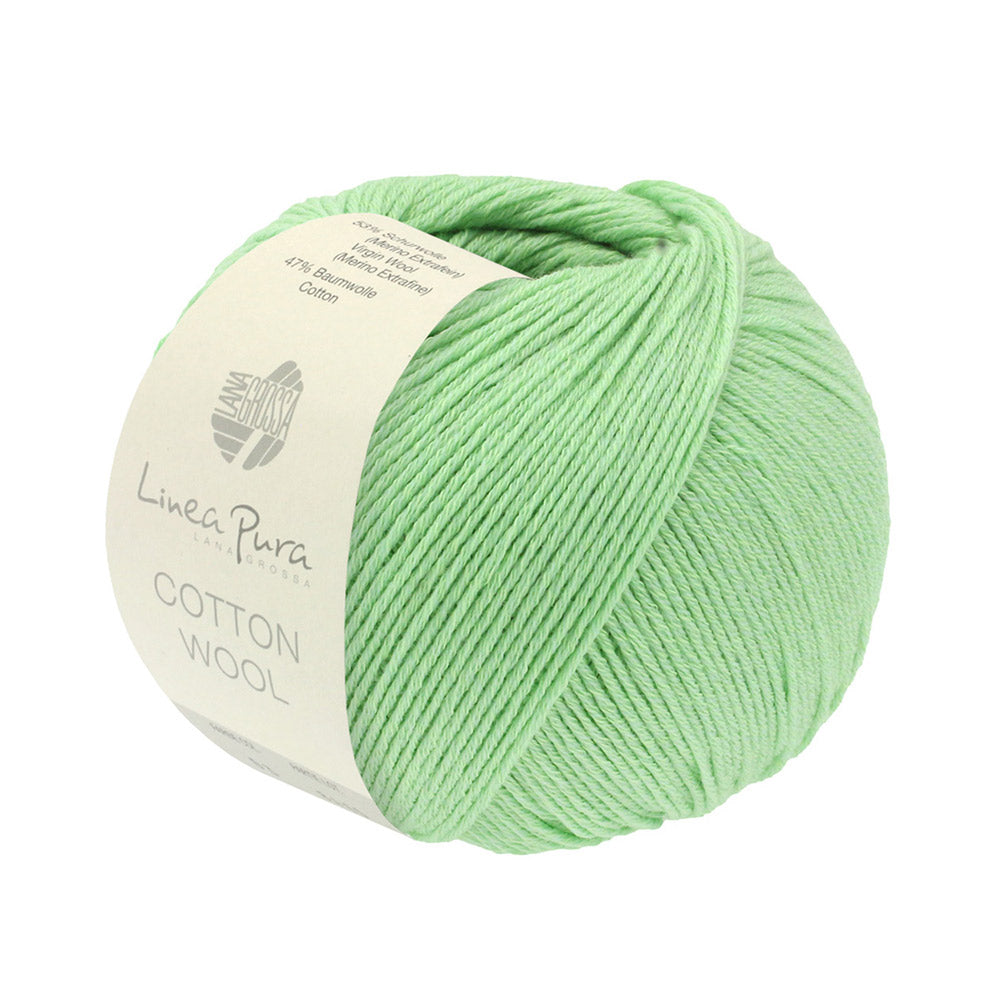Lana Grossa Cotton Wool 020 Subtiel groen