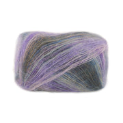Lana Grossa Cottonhair 104 Oker/lichtgrijs/paars/roze/jeanblauw/antraciet