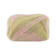 Lana Grossa Cottonhair 108 Vanille/roze/oudroze/donker olijfgroen/limoengroen