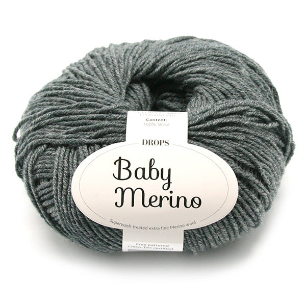 Drops Baby Merino Mix 020 Donkergrijs