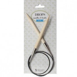 Drops Basic Rondbreinaalden Hout 80cm 7,0mm