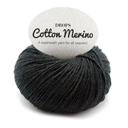 Drops Cotton Merino Uni Colour 02 Zwart