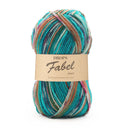 DROPS Fabel Print 162 Blue-sea