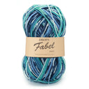 DROPS Fabel Print 522 Turquoise/Blue