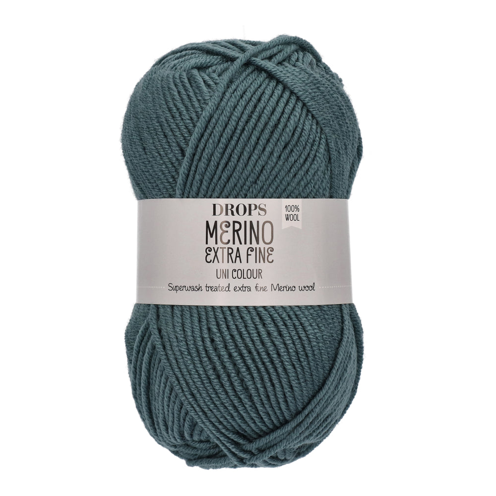 Drops Merino Extra Fine Uni Colour 37 Donkergrijs/groen