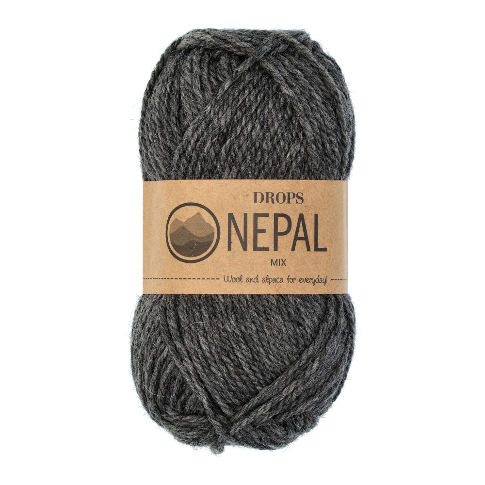 Drops Nepal Mix 506 Donkergrijs