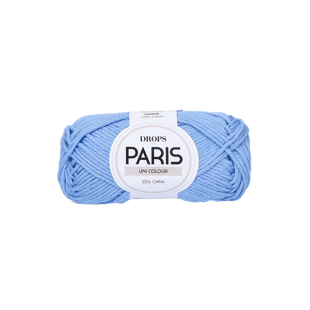 Drops Paris Uni Colour 73 Korenbloem blaiuw