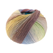 Lana Grossa Farfalla 0004 Lichtgrijs/Groen/Lila/Paars/Blauw/Rosé/Lichtgrijs/Turquoise/Grijsblauw/Beige/Grijs/Lichtgeel