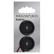 Milward Knoop Zwart Mat 27mm (2 stuks)