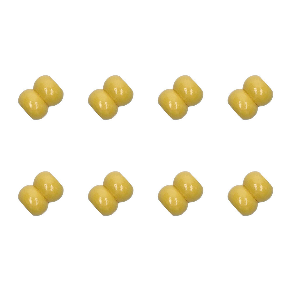 Rico Macramé Houten Kralen 17x22mm Yellow - 8 stuks