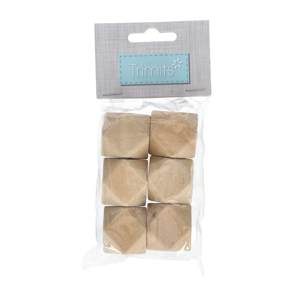 Trimits Houten Geo Kralen 30 mm (6 stuks)