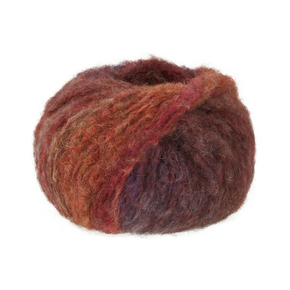 Lana Grossa Gigante Multi 103 Wijnrood,Roodbruin,Grijsrood,Aubergine,Khaki,Grijsbruin