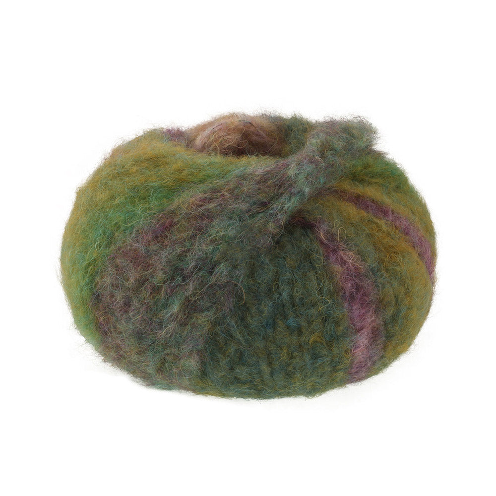 Lana Grossa Gigante Multi 106 Donker- en lichtolijf,Roze,Grijsgroen,Groen,Braam,Antiekviolet
