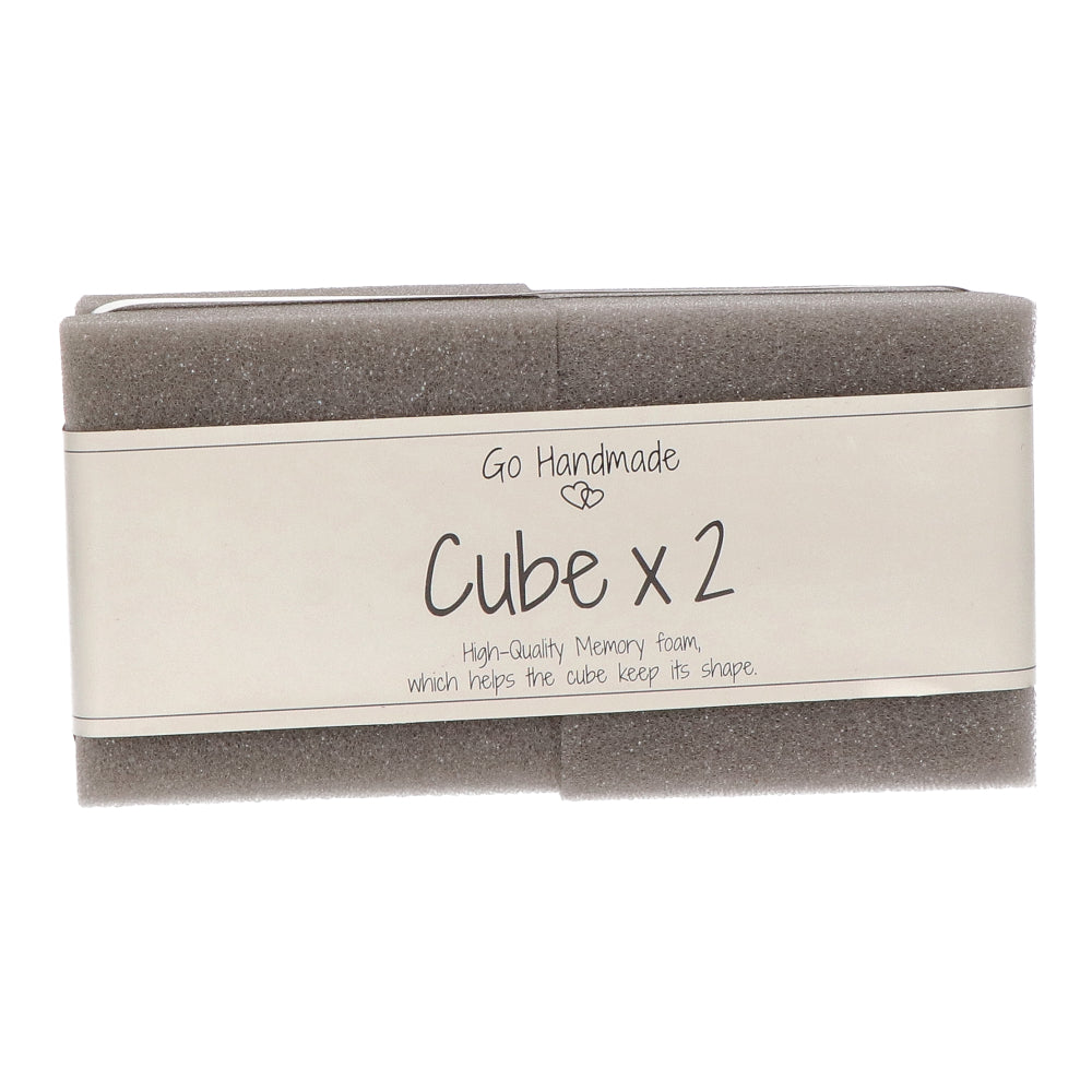 Go Handmade Memory Foam Kubus 8 x 8 cm (2 stuks)