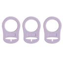 Go Handmade Silicone Pacifier Rings, Set of 10, Lavender