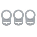 Go Handmade Silicone Pacifier Rings, 11, Grey
