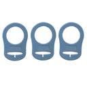 Go Handmade Silicone Pacifier Rings, Set of 13, Jeans Blue