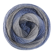Lana Grossa Gomitolo Gala 4030 Muizengrijs/grijs-/staalblauw/marineblauw/saffierblauw/lichtgrijs