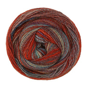 Lana Grossa Gomitolo Gala 4045 Donker-/Grijsrood/Turquoise/Petrol/Grijsblauw/Beige/Grijsbruin - bol garen