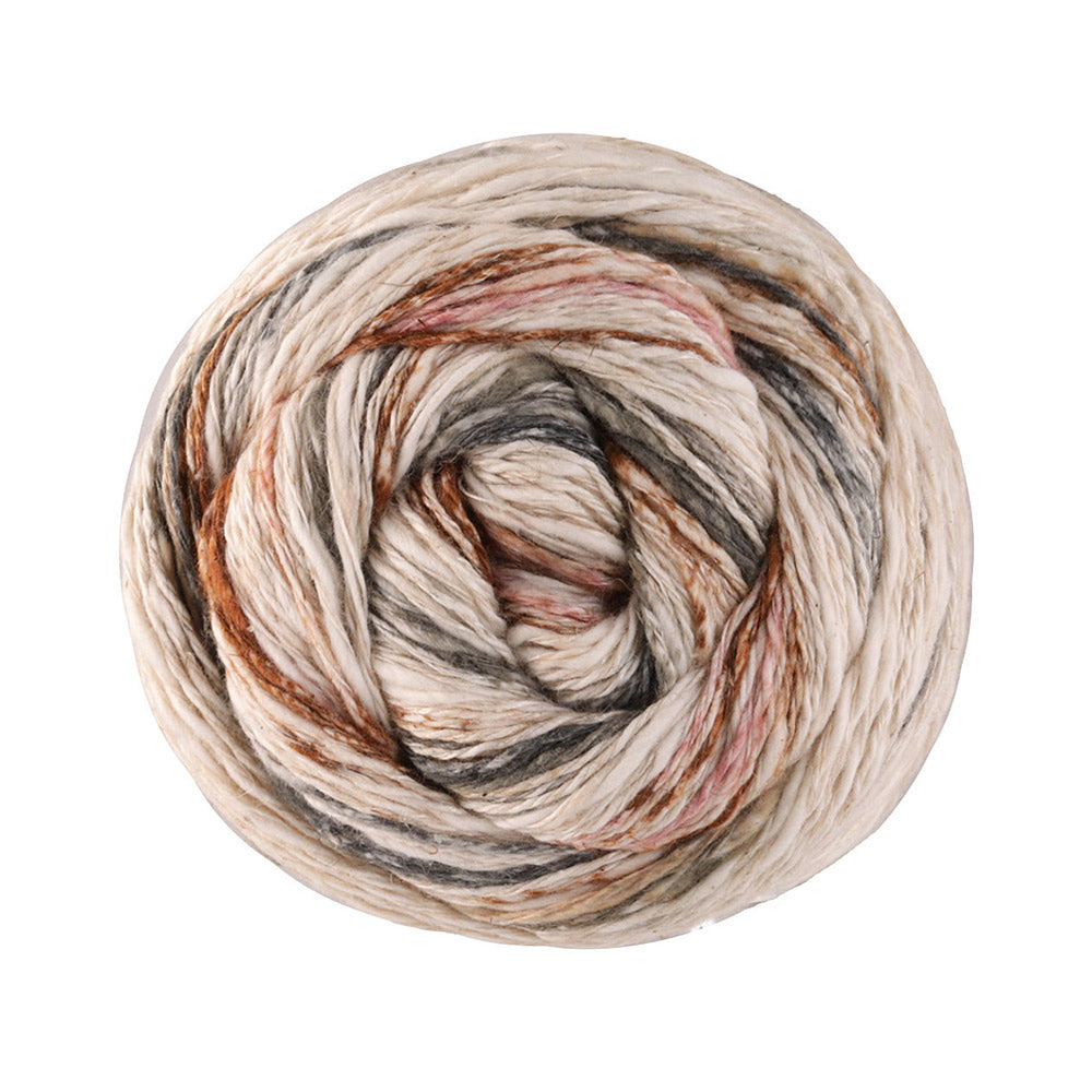 Lana Grossa Gomitolo Hippie 3036 Grafiet/Donkergrijs/Grijs/Roze/Natuur