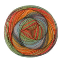 Lana Grossa Gomitolo Modo 625 Gray-Red/Red/Orange/Saffron Yellow/Khaki/Light Grey/Gray-Blue/Gray-Green/Olive