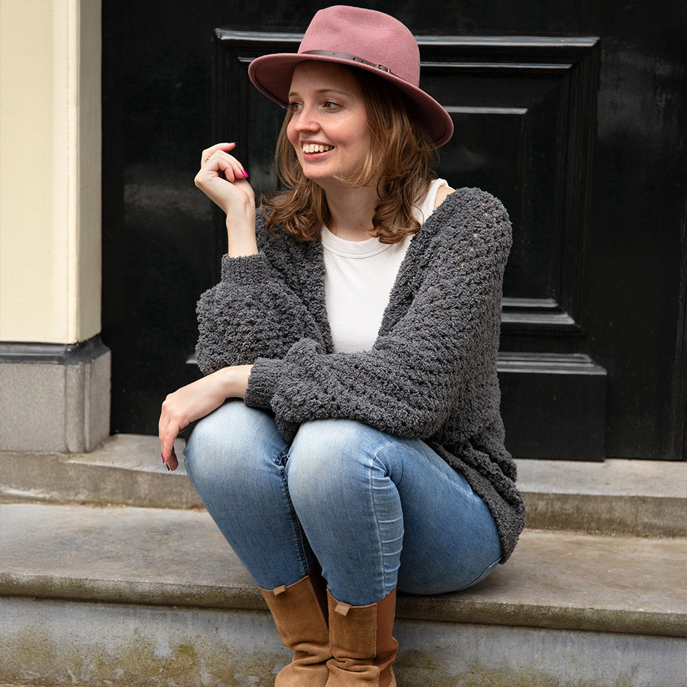 Crochet Kit: BudgetYarn Soft Aran Granny Stripe Cardigan