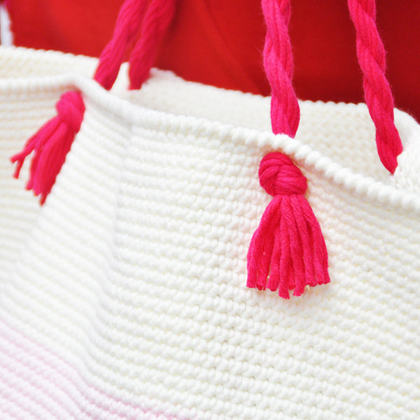 Gratis haakpatroon strandtas — gemaakt met Haakpatroon Cotton Mix