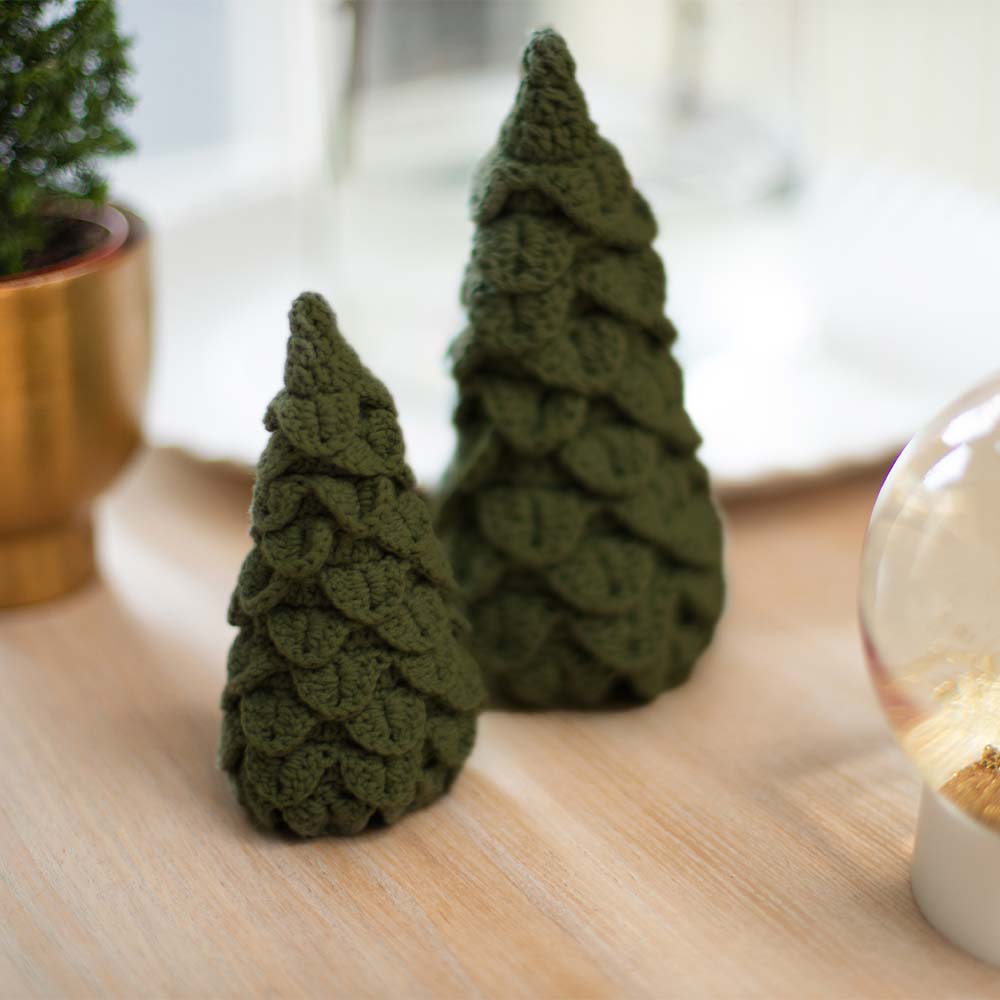 Kerstboom olive green — gemaakt met Haakpatroon Mixed Up Kerstboompjes (Digital) (3)