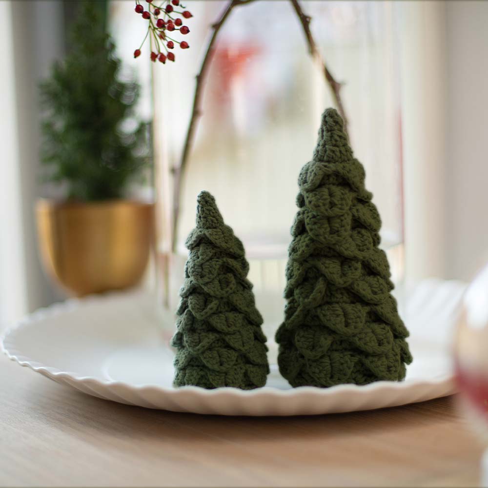 Kerstboom olive green — gemaakt met Haakpatroon Mixed Up Kerstboompjes (Digital) (2)