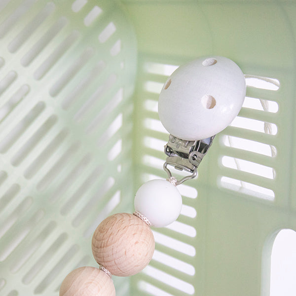 Houten Speenclip Lichtblauw (2)