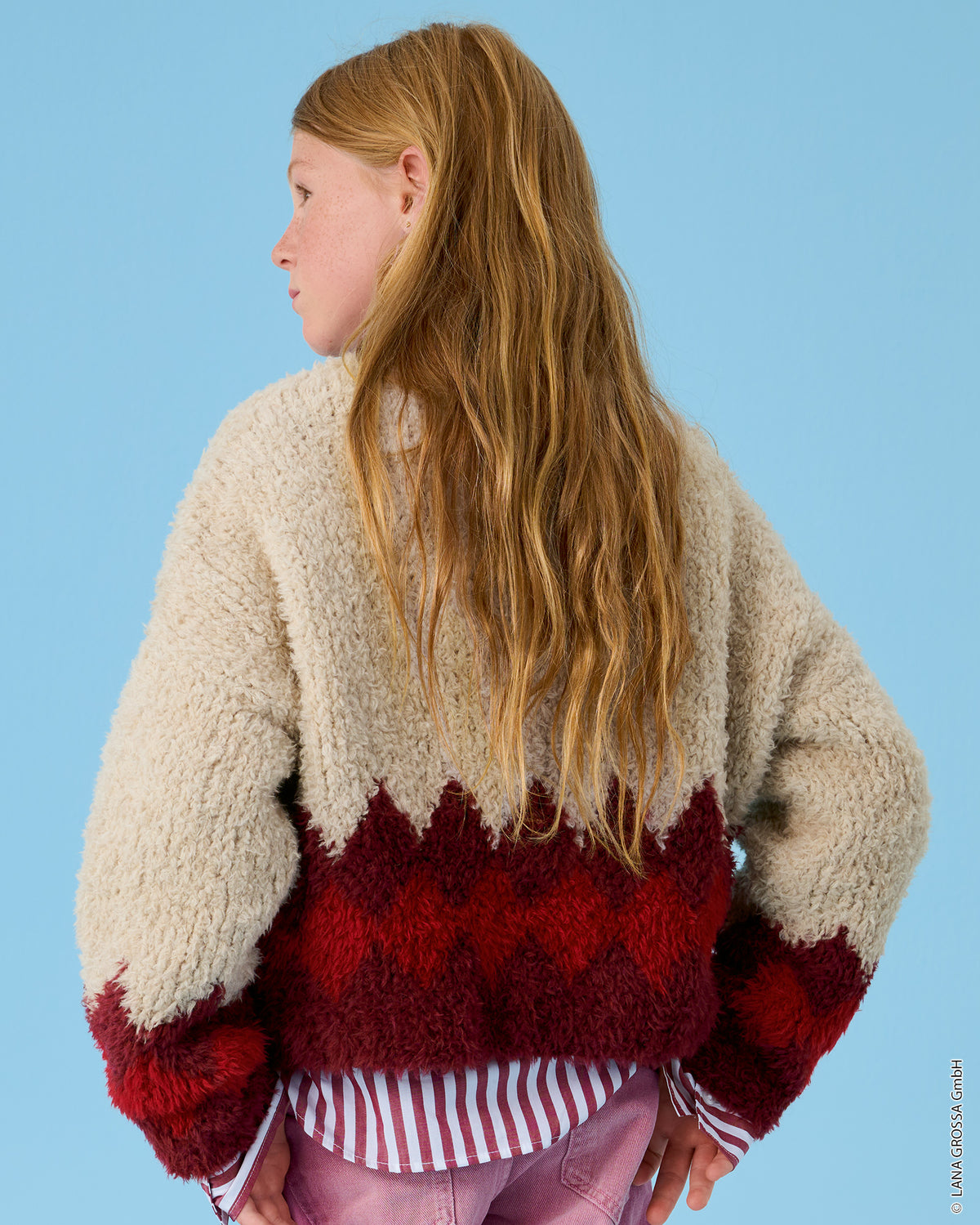 Lana Grossa Kids Nr. 15 model 1 - trui met Pelliccia - sfeerfoto 4