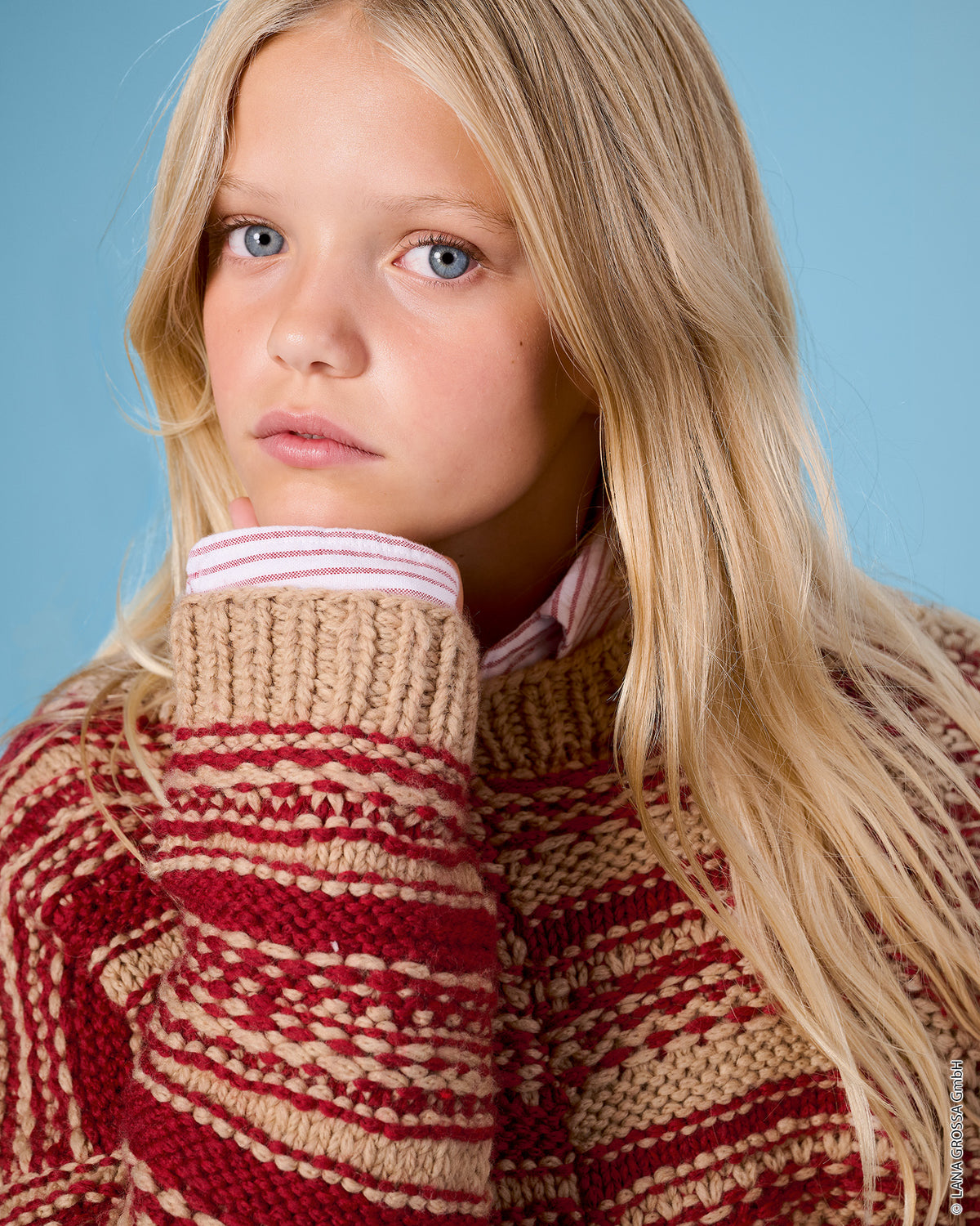 Lana Grossa Kids Nr. 15 model 3 - trui met Cool Merino Big - sfeerfoto 6