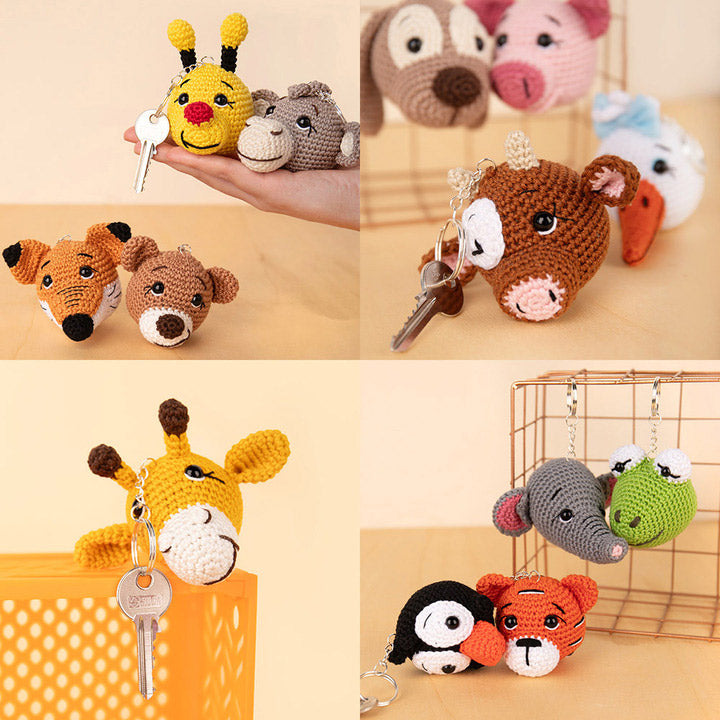 Sleutelhanger Sets Dieren - Sandra Bekx Garen- en Haakpakket