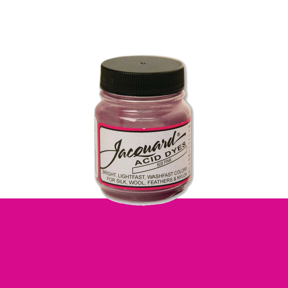 Jacquard Wolverf 608 Pink - potje geconcentreerde Acid Dye wolverf in kleur 608 Pink