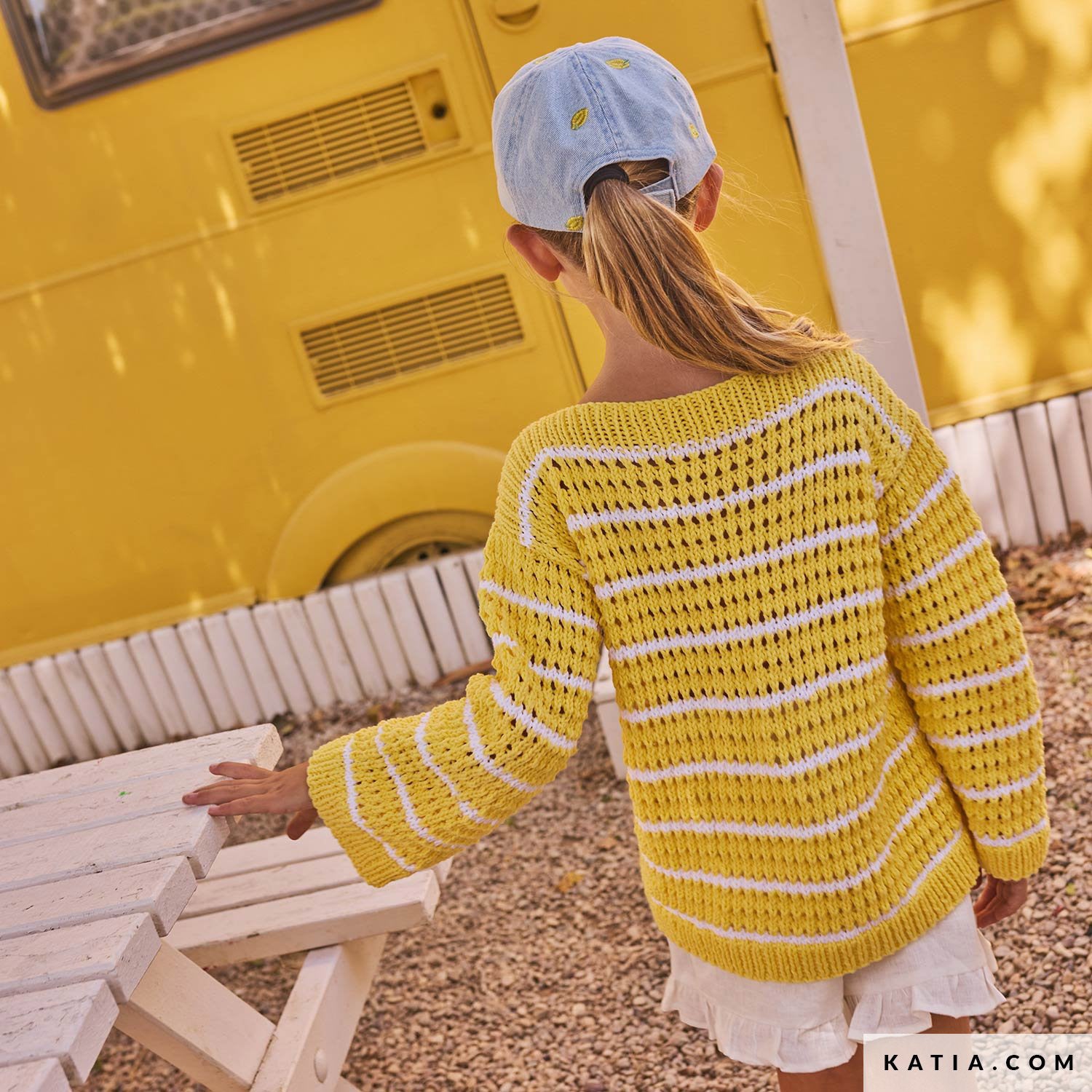 Patroon breien haken kinderen trui lente zomer katia — gemaakt met Katia Alabama (9)