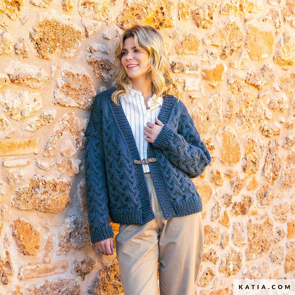 Patroon breien haken dames jas herfst winter katia — gemaakt met Katia Big Merino (7)