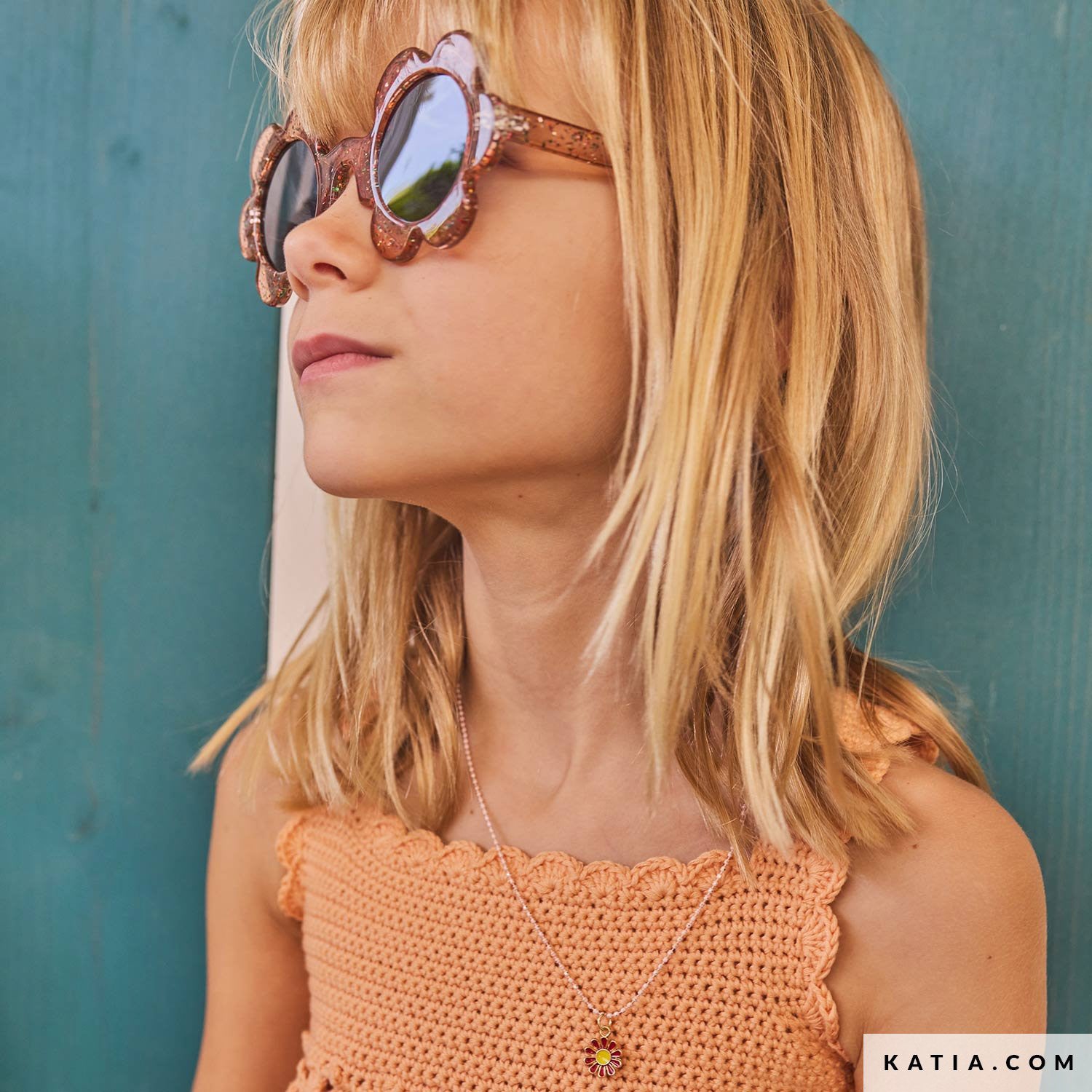 Patroon breien haken kinderen topje lente zomer katia — gemaakt met Katia Capri 82157 Parelwit (3)
