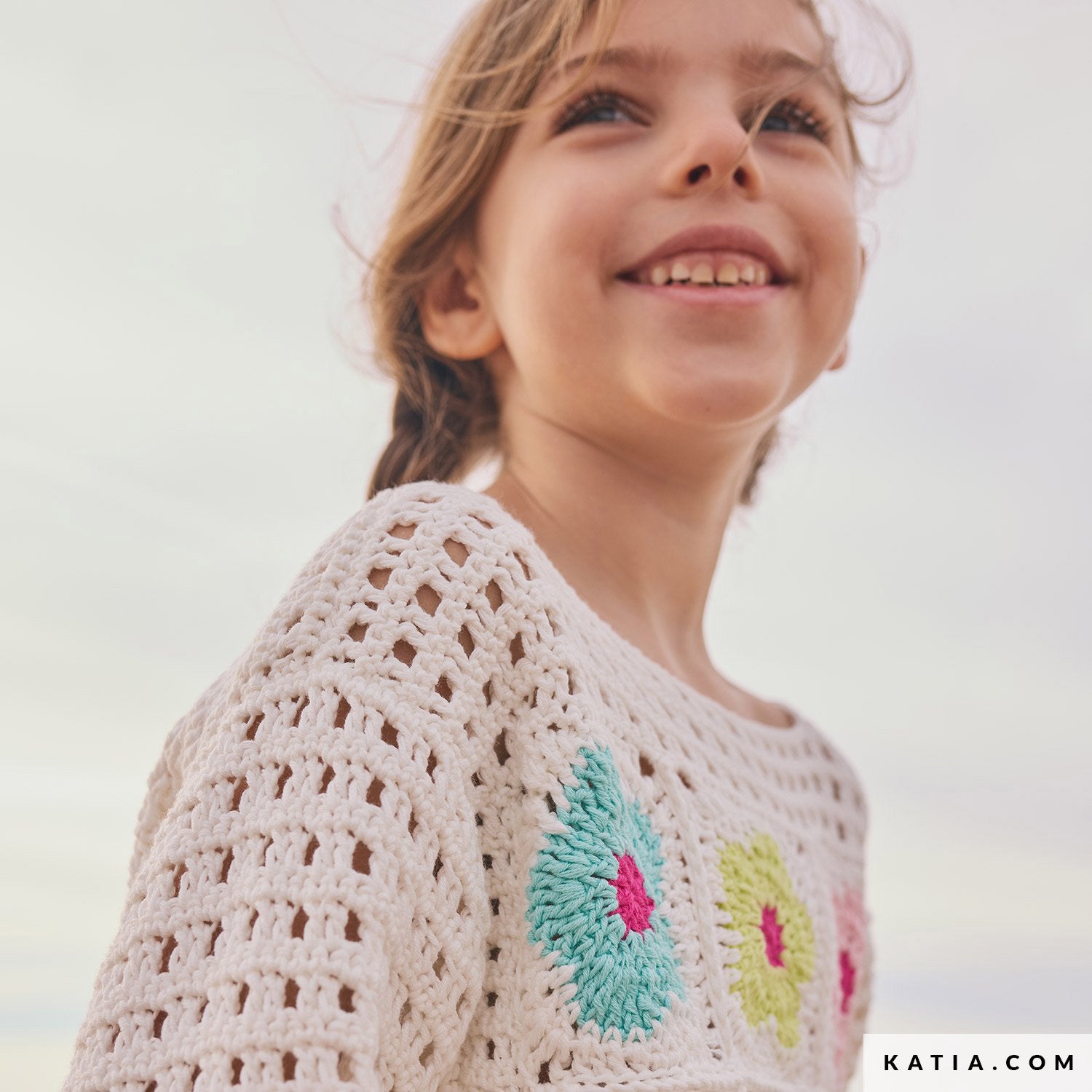 Patroon breien haken kinderen trui lente zomer katia — gemaakt met Katia Cotton 100% (5)
