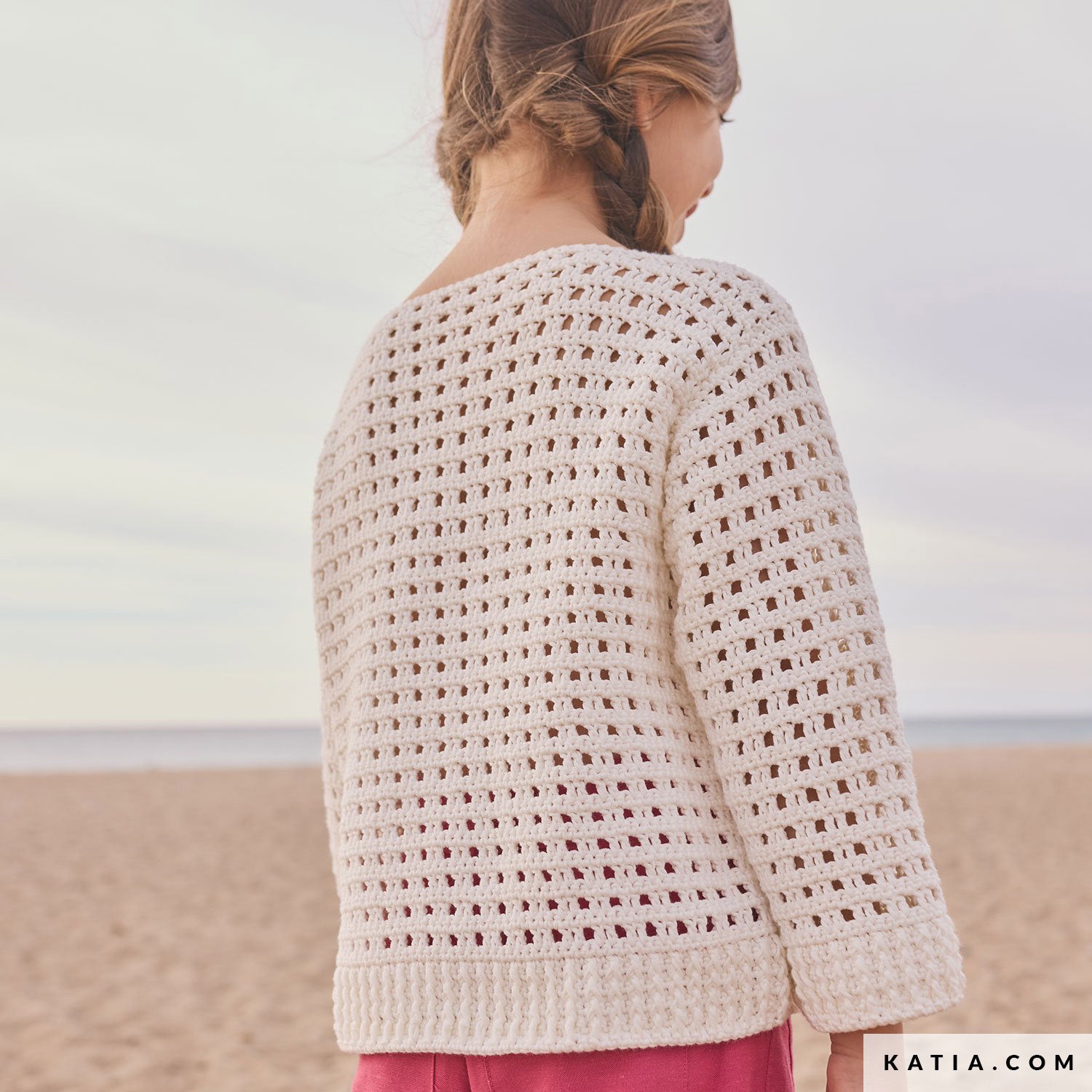 Patroon breien haken kinderen trui lente zomer katia — gemaakt met Katia Cotton 100% (3)