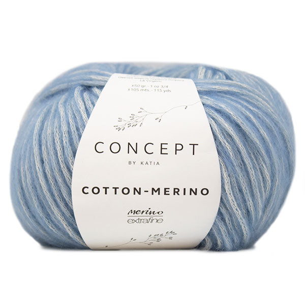 Katia Cotton-Merino 131 Licht blauw