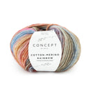 Katia Cotton-Merino Rainbow 501 Brown-Bubblegum Pink-Blue