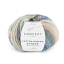 Katia Cotton-Merino Rainbow 502 Bubblegum Pink-Lilac-Pastel Blue