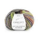 Katia Cotton-Merino Rainbow 503 Green-Red-Medium Blue