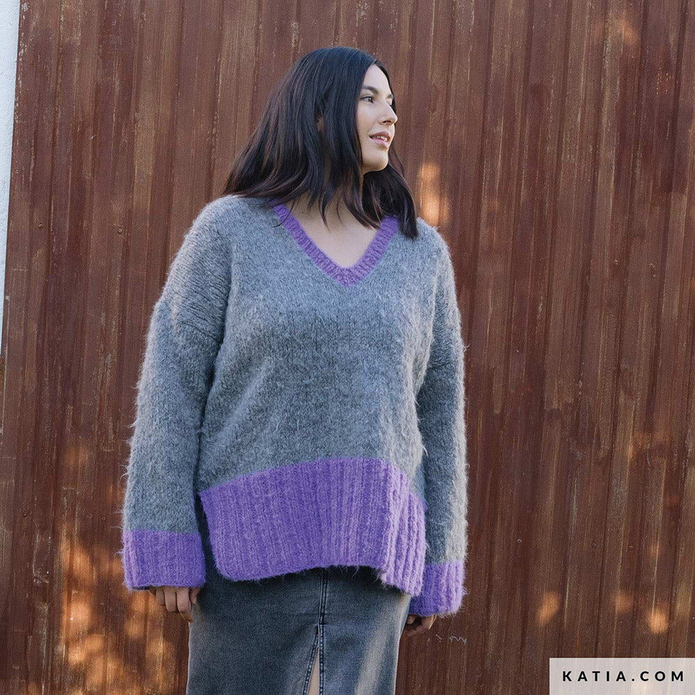 Patroon breien haken dames trui herfst winter katia — gemaakt met Katia Country Knits