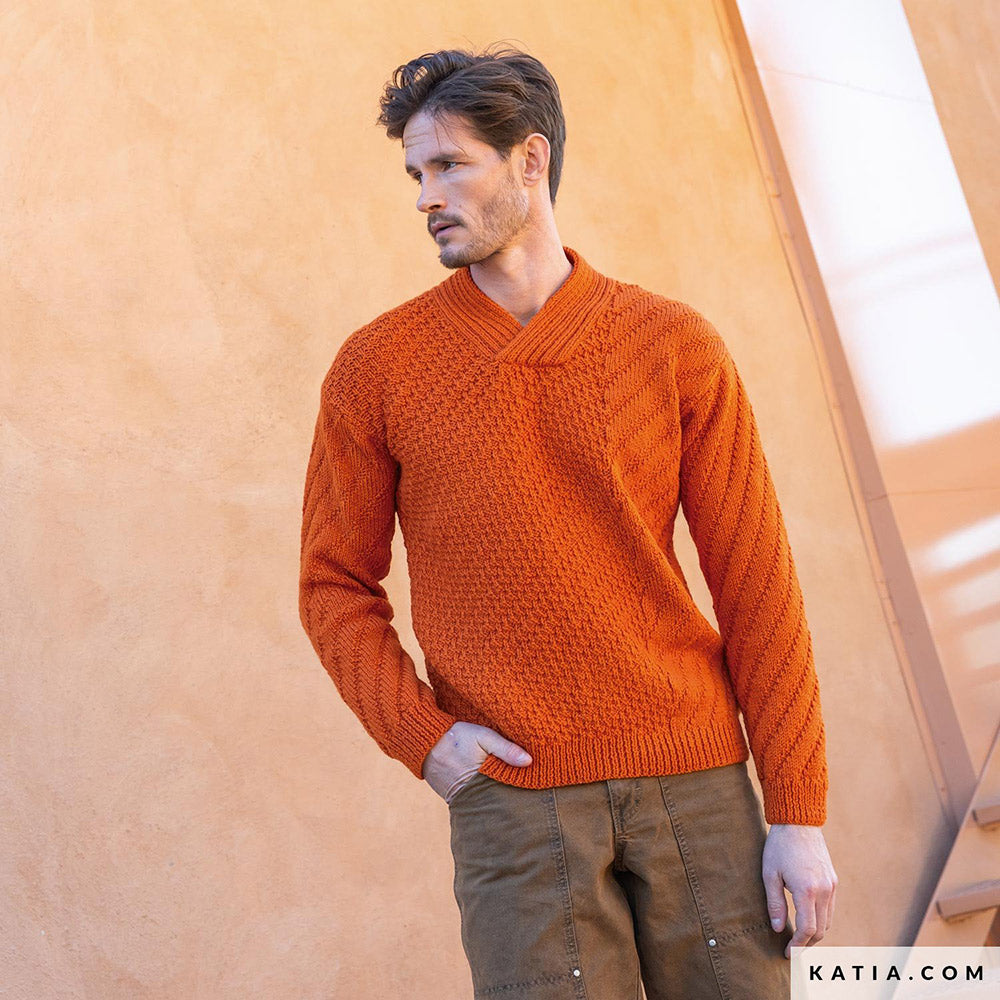 Patroon breien haken heren trui herfst winter katia — gemaakt met Katia Craft Lover (3)