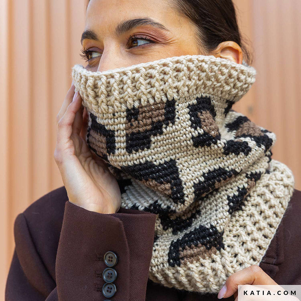 Patroon breien haken dames colsjaal herfst winter katia — gemaakt met Katia Craft Lover (4)