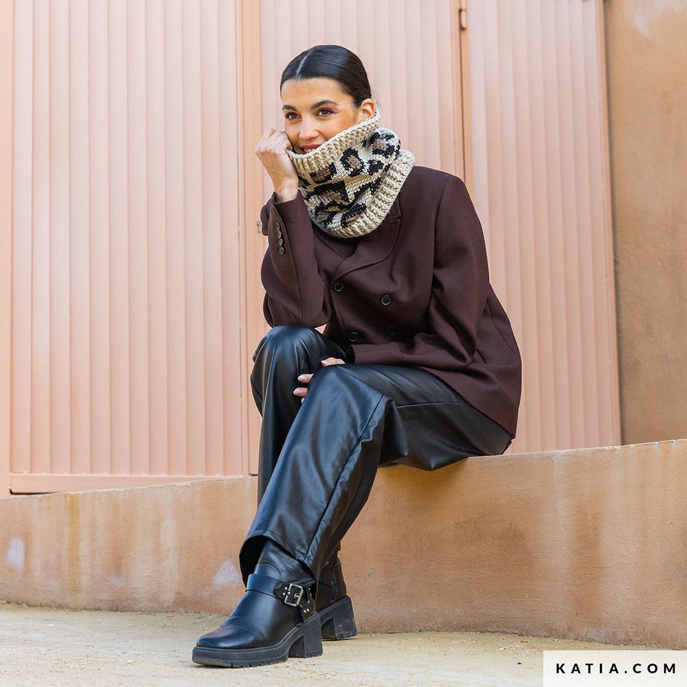 Patroon breien haken dames colsjaal herfst winter katia — gemaakt met Katia Craft Lover (2)