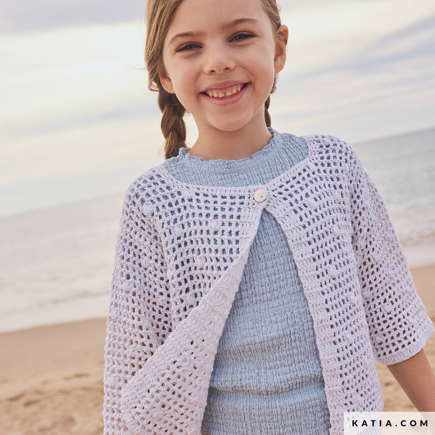 Patroon breien haken kinderen jas lente zomer katia — gemaakt met Katia Estrella (3)