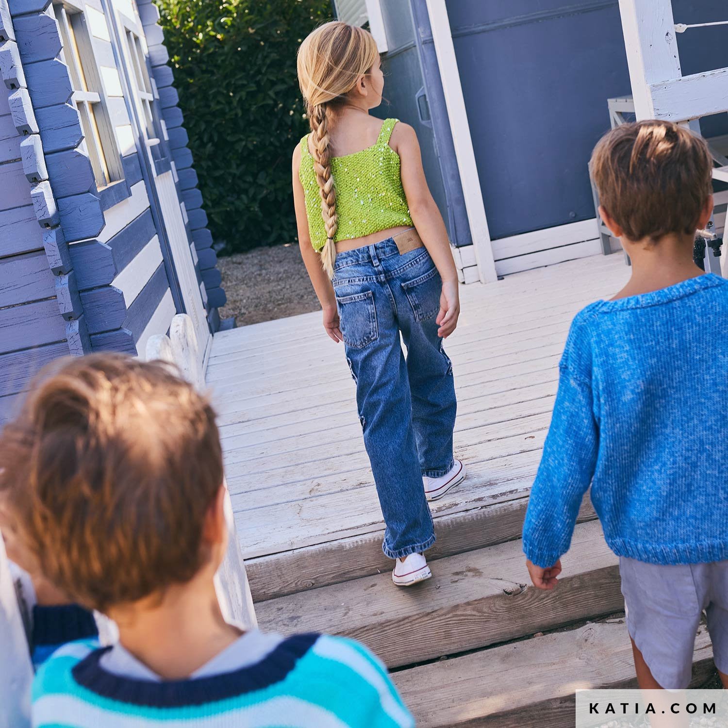 Patroon breien haken kinderen topje lente zomer katia — gemaakt met Katia Fair Cotton (2)